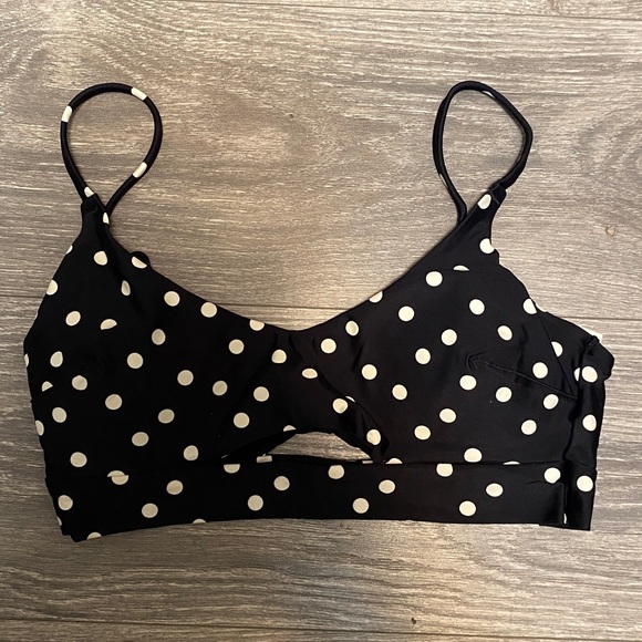 Aerie Black and White Polka Dot Bralette/ bikini top. - Picture 4 of 5